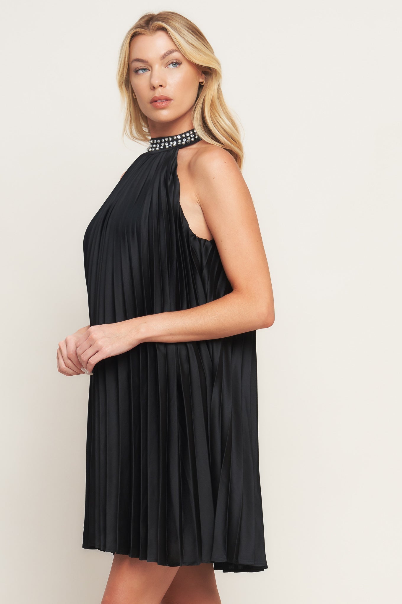 FIESTA FRIDAY PLEATED MINI DRESS