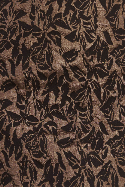 WHEREVER YOU MAY GO BROWN MINI DRESS WITH FLOUNCE
