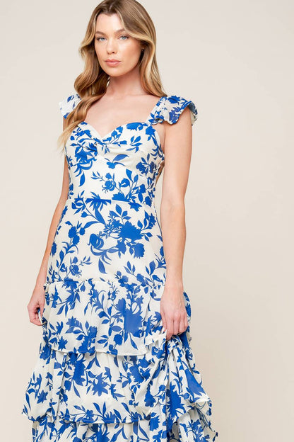 BLUEBELL MEADOWS FLORAL MAXI DRESS
