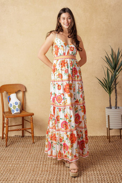 SUMMER SANGRIA MAXI DRESS RED