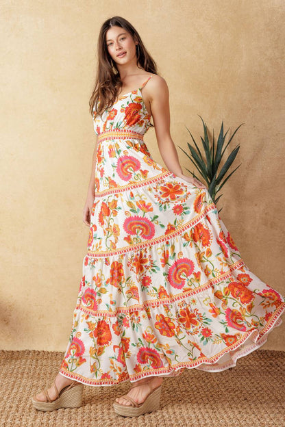 SUMMER SANGRIA MAXI DRESS RED
