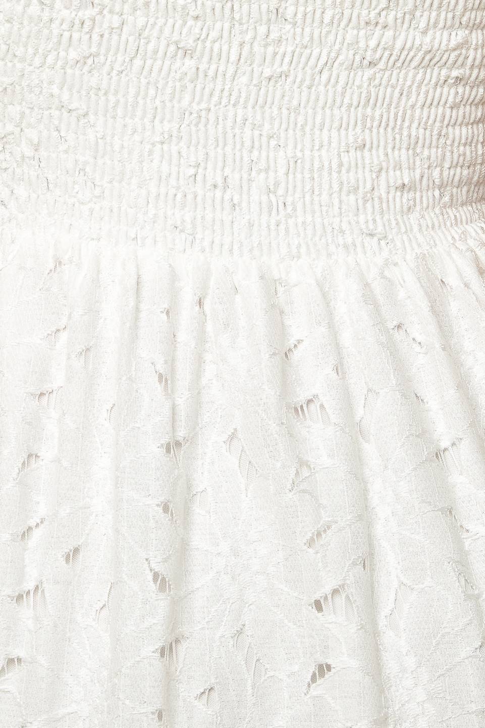 WISHING WELL STRAPLESS WHITE LACE MAXI DRESS