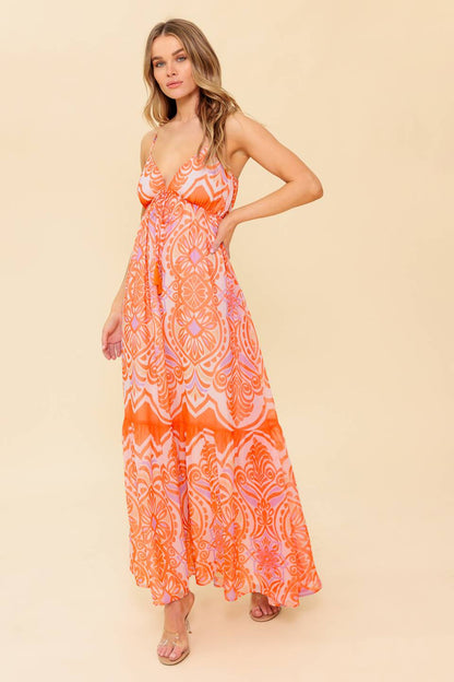 CABANA DAYDREAMS MAXI DRESS CORAL