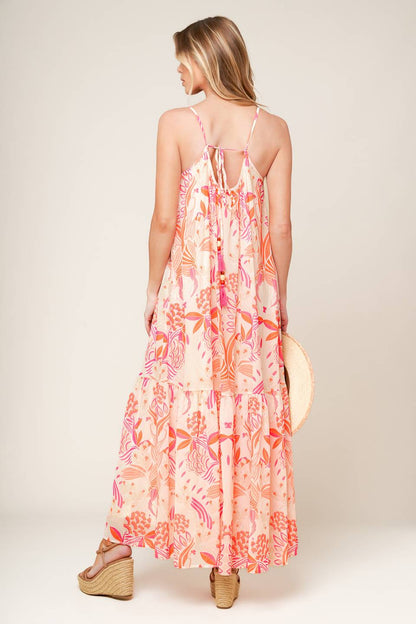 SECRET GARDEN MAXI DRESS PINK