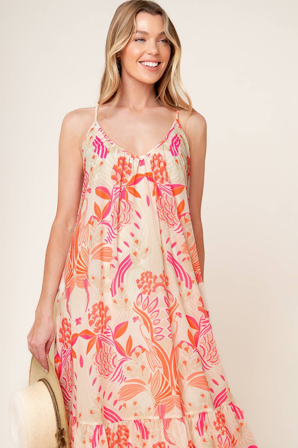SECRET GARDEN MAXI DRESS PINK