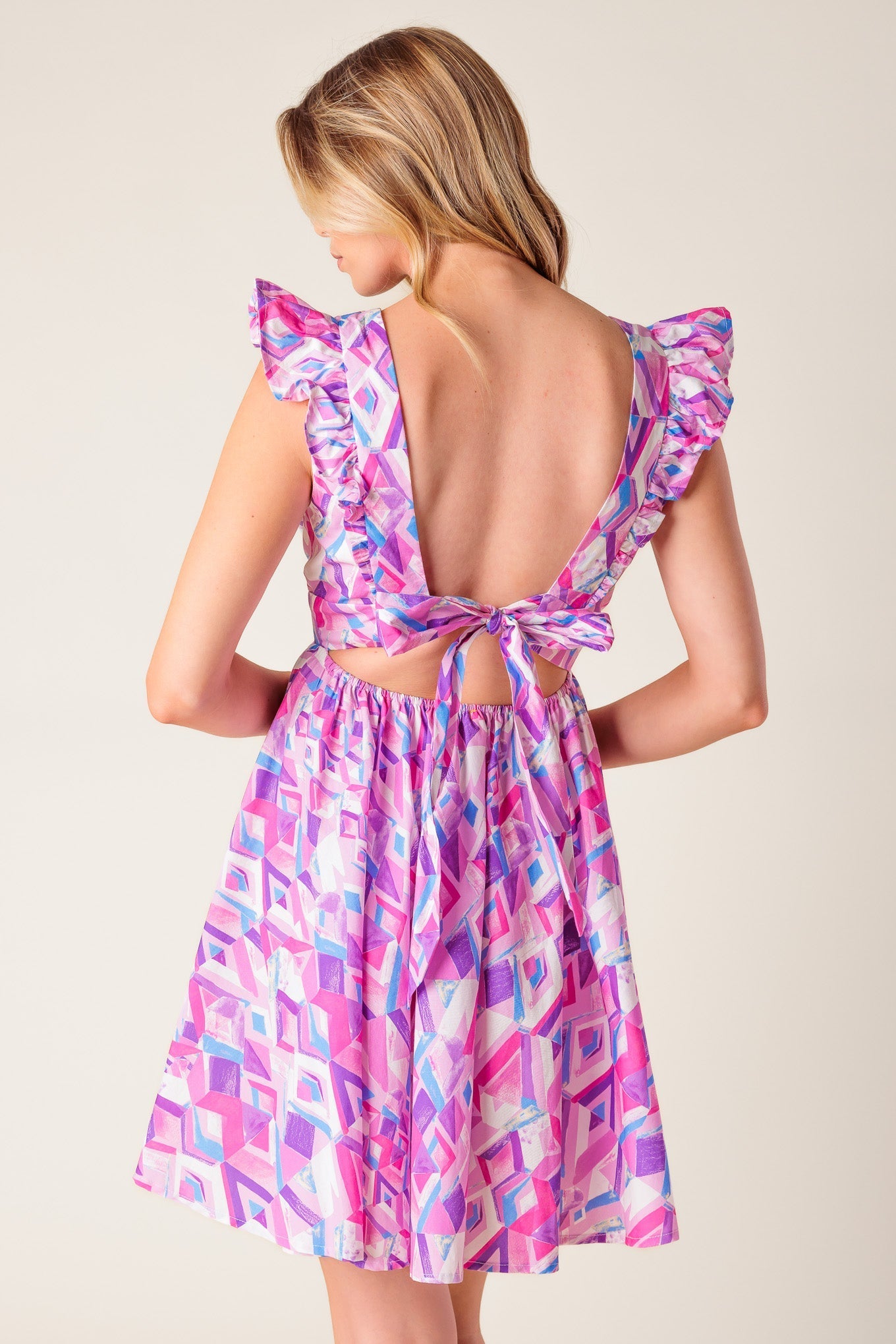BETTER WITH YOU PINK & BLUE MINI DRESS