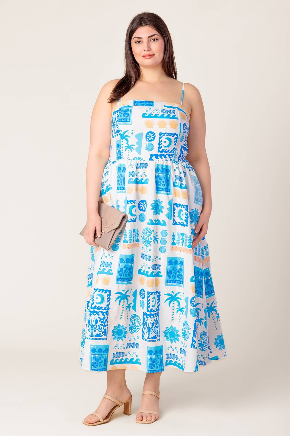 WANDER LUST MIDI DRESS BLUE
