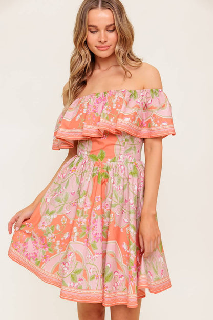 RAE MINI DRESS CORAL