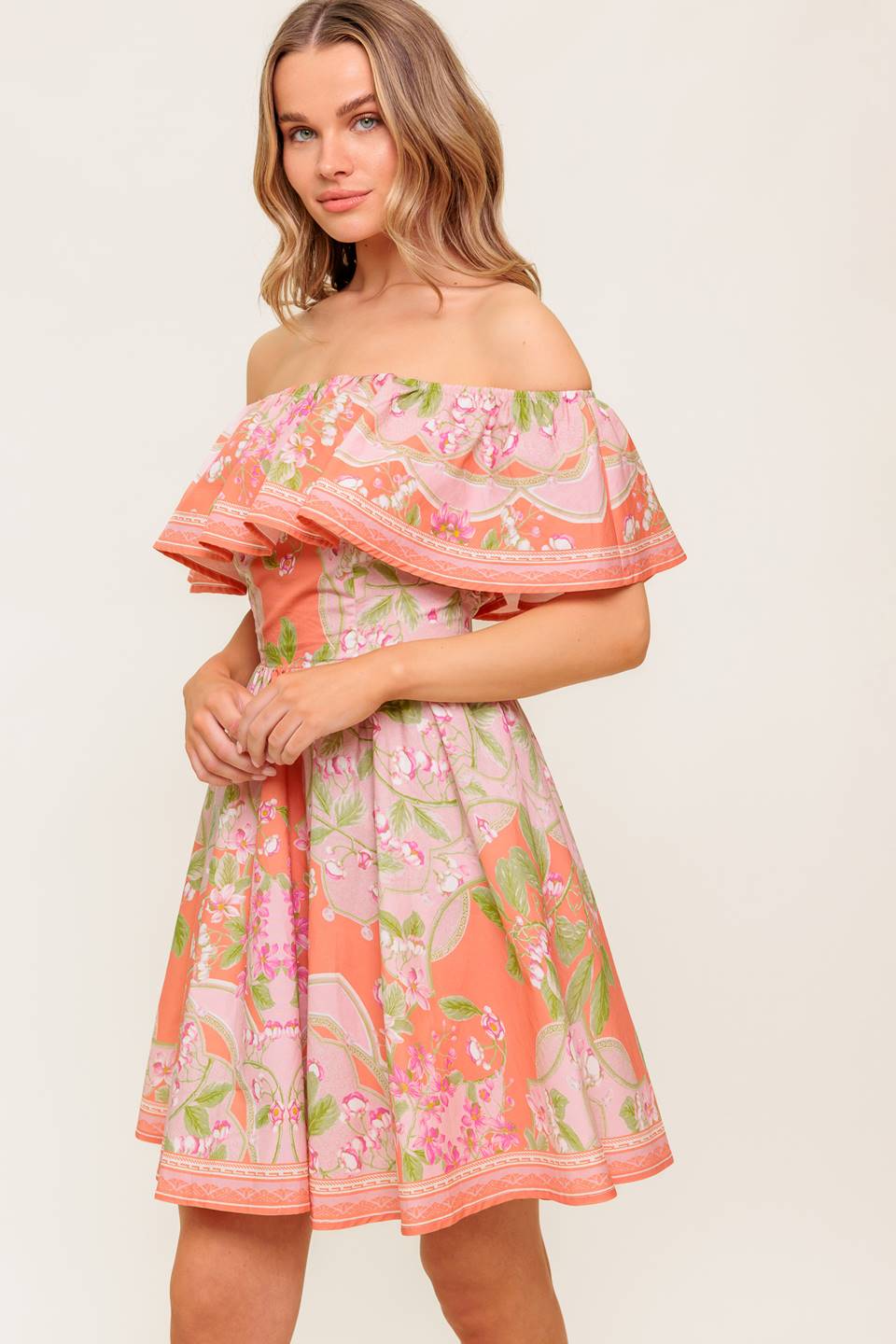 RAE MINI DRESS CORAL