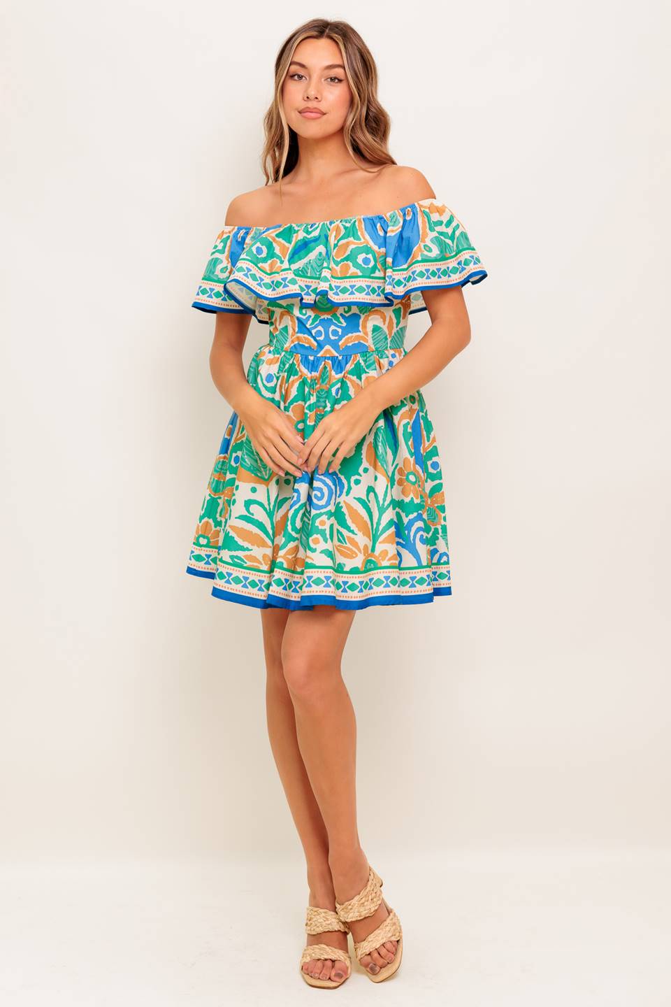 BRIA OFF THE SHOULDER MINI DRESS