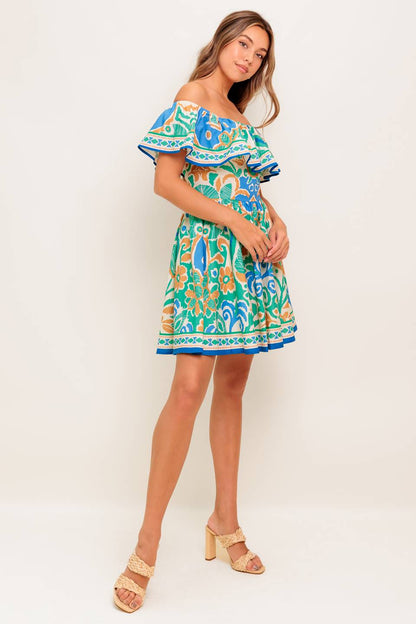 BRIA OFF THE SHOULDER MINI DRESS