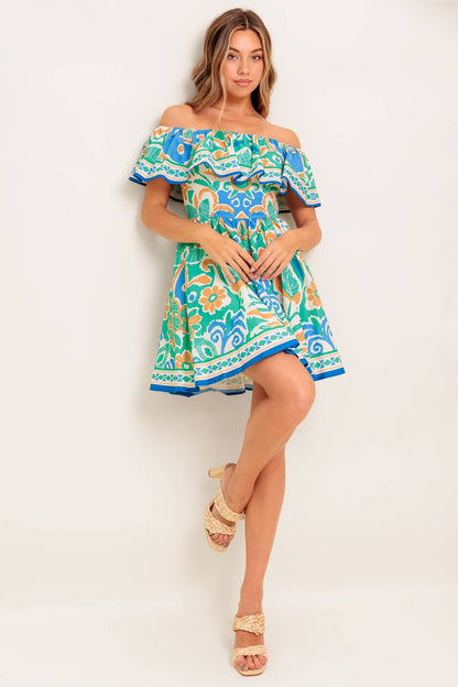 BRIA OFF THE SHOULDER MINI DRESS