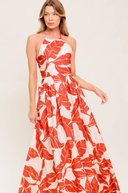 MARLEY MAXI DRESS TROPICAL HALTER MAXI- FINAL