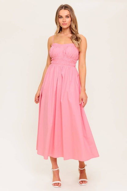 HEARTLAND SUNSET MIDI DRESS PINK