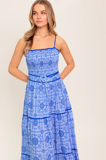 WESTON MAXI DRESS BLUE