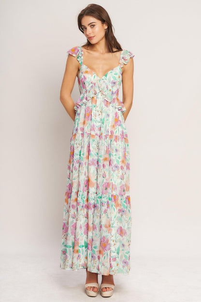 HEAVENLY BLOSSOM MAXI DRESS