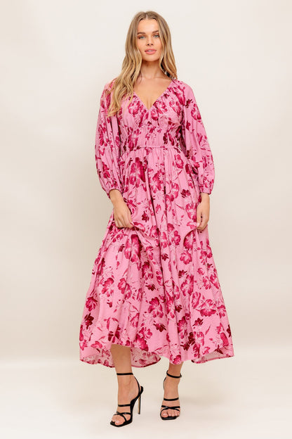 HONEY MIDI DRESS MAUVE