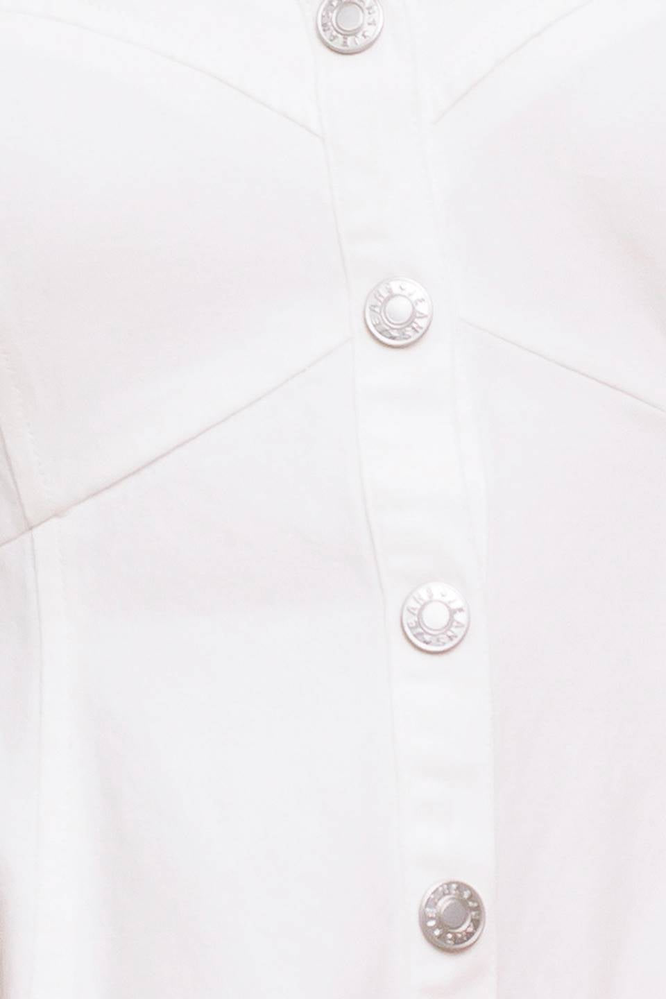BREE BUTTON DOWN MIDI DRESS WHITE