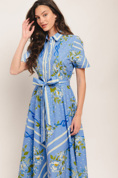SWEET SOPHISTICATE SHORT SLEEVE MIDI DRESS