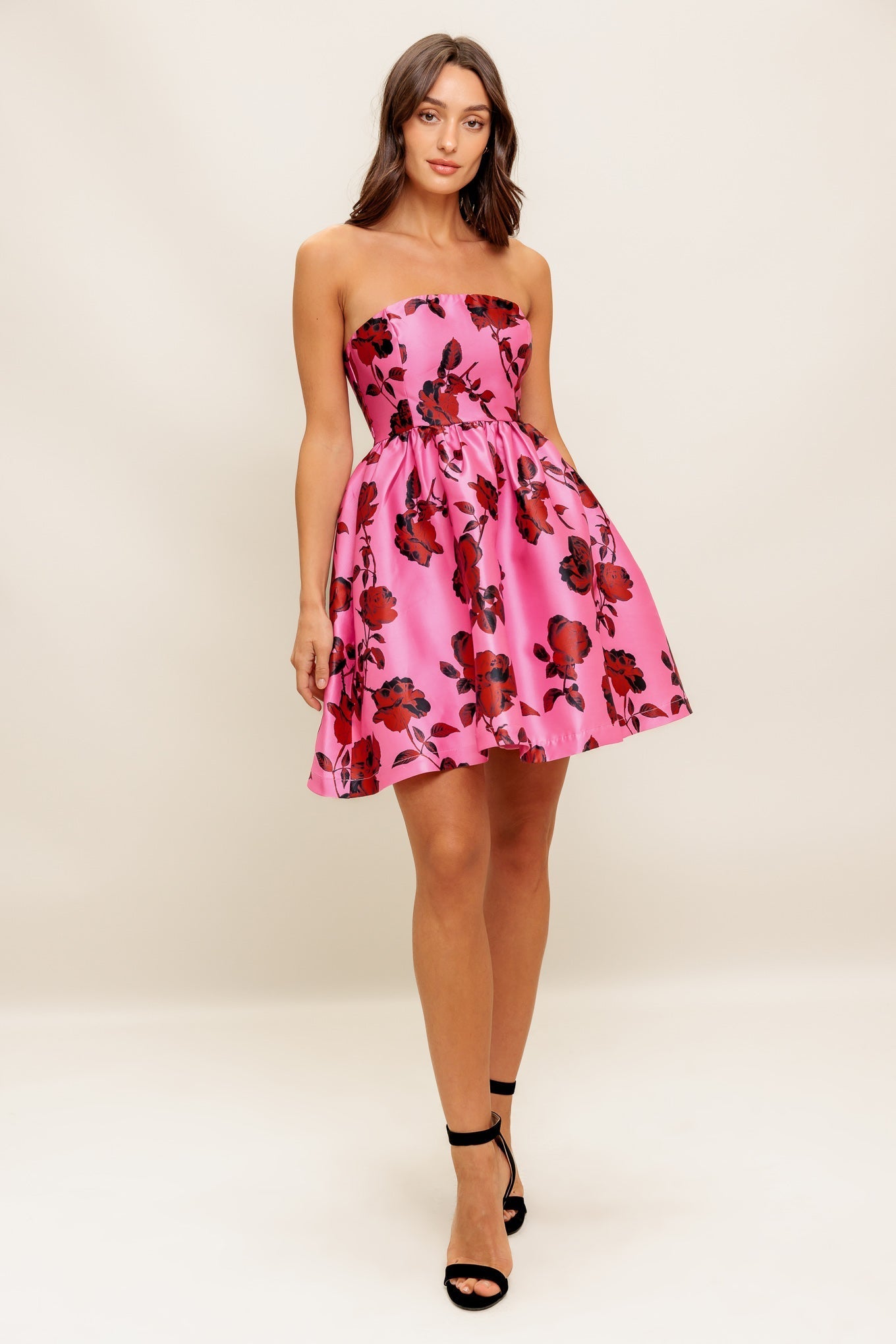 WAVERLY MINI DRESS PINK FLORAL FINAL