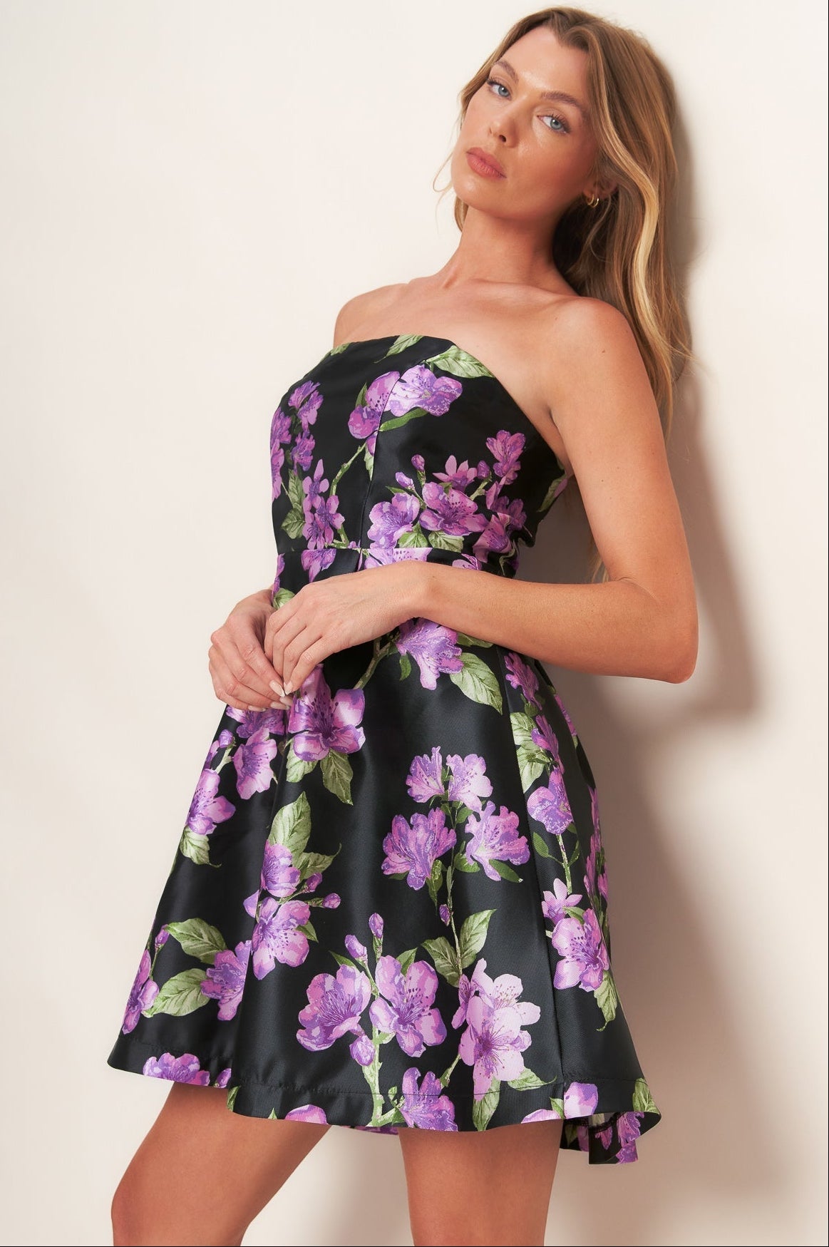 GARDEN PARTY CHIC WOVEN MINI DRESS