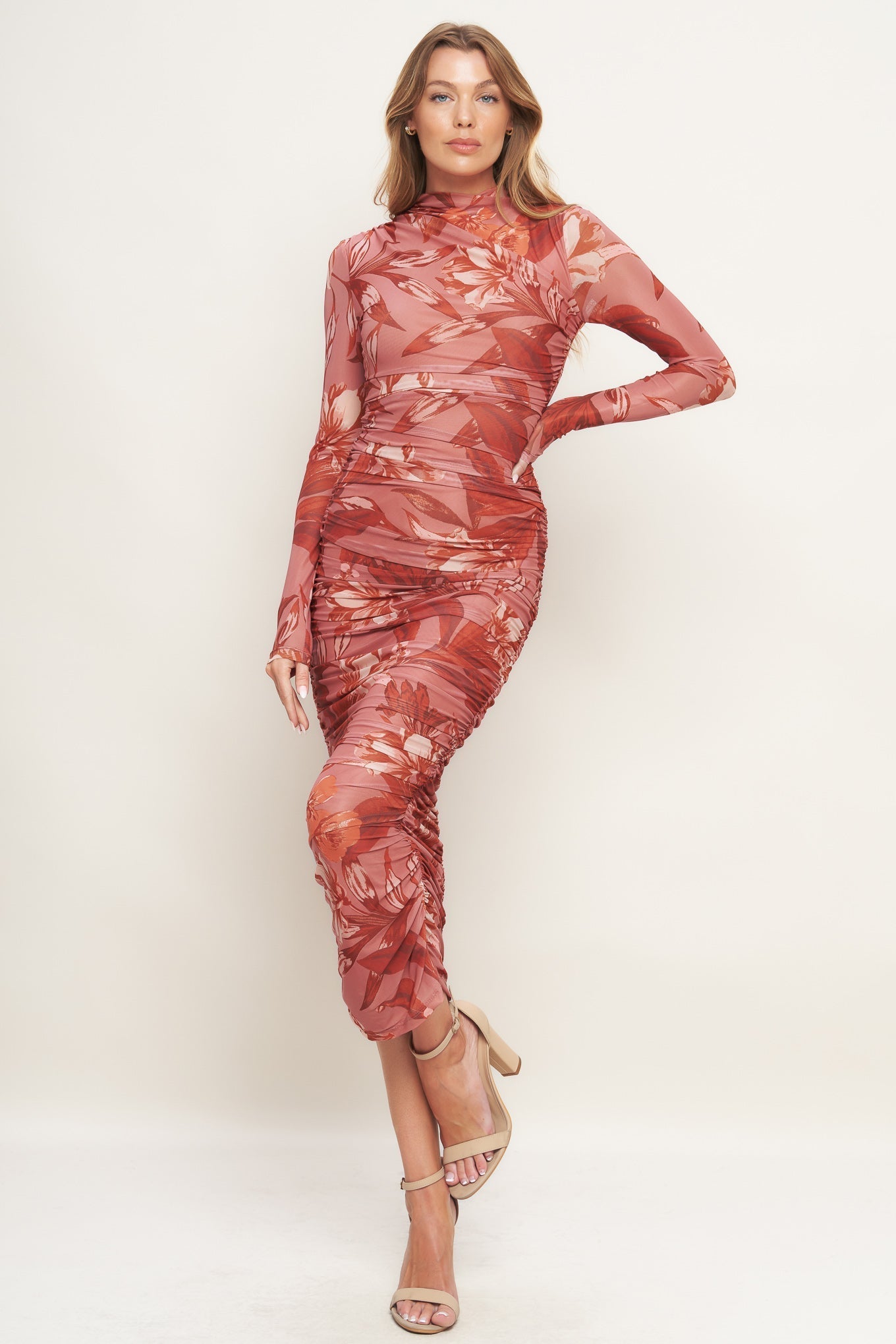Size Small, INSTA WORTHY SIENNA POWER MESH MIDI DRESS FINAL