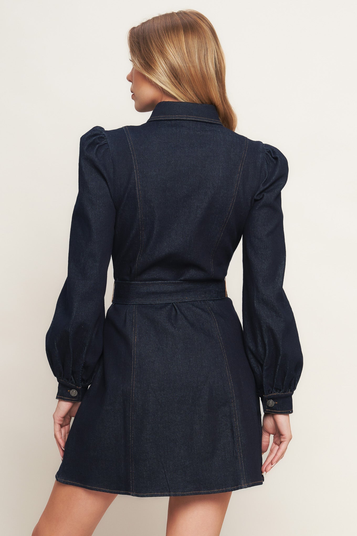 AUTUMN DAYS DARK DENIM MINI DRESS FINAL