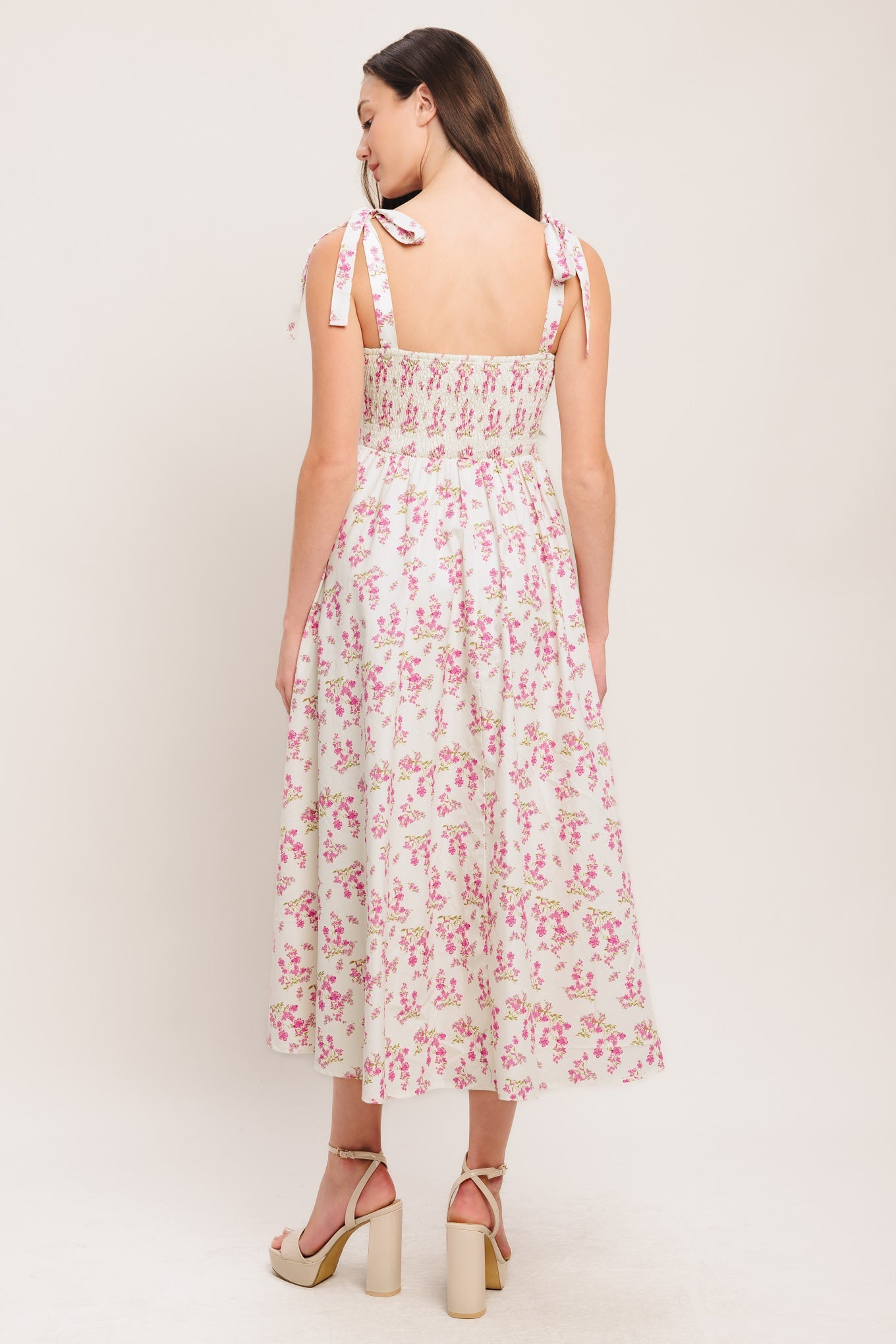 PETALS & PROMISES PINK MIDI DRESS
