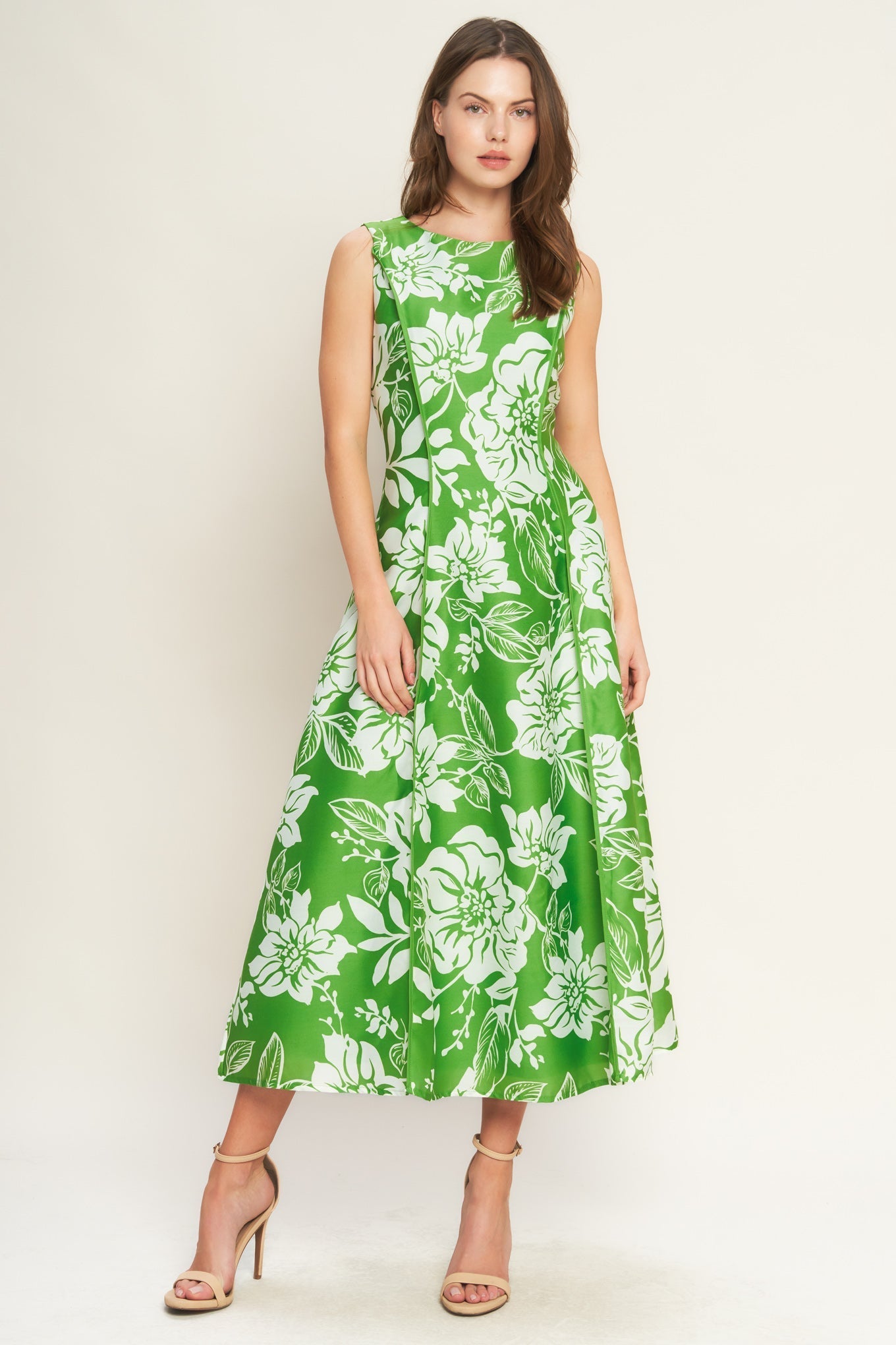 GARDEN GODDESS GREEN MIDI DRESS FINAL