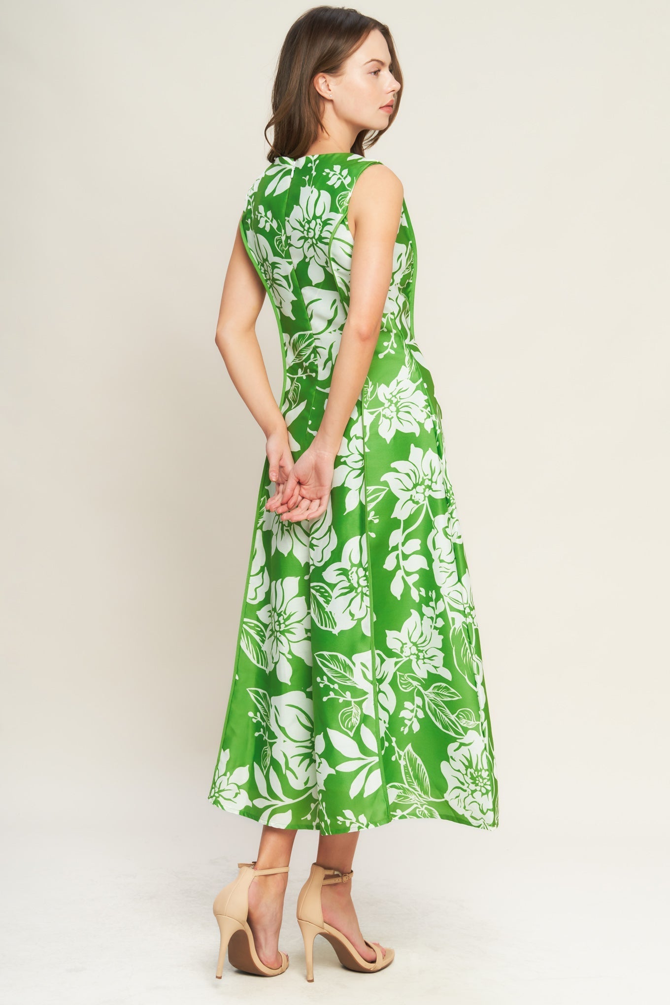 GARDEN GODDESS GREEN MIDI DRESS FINAL