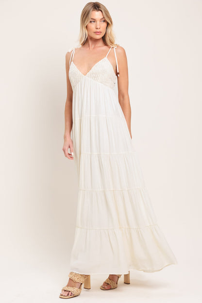 AZURE REVERIE CREAM MAXI DRESS