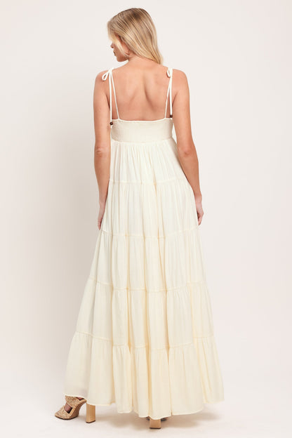 AZURE REVERIE CREAM MAXI DRESS