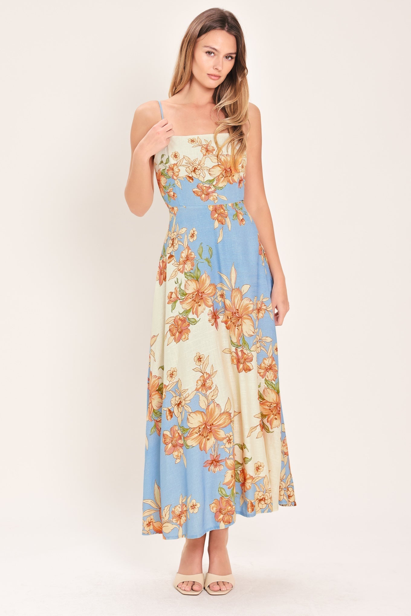 SUMMER SERENADE FLORAL MIDI DRESS