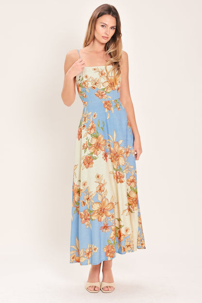 SUMMER SERENADE FLORAL MIDI DRESS