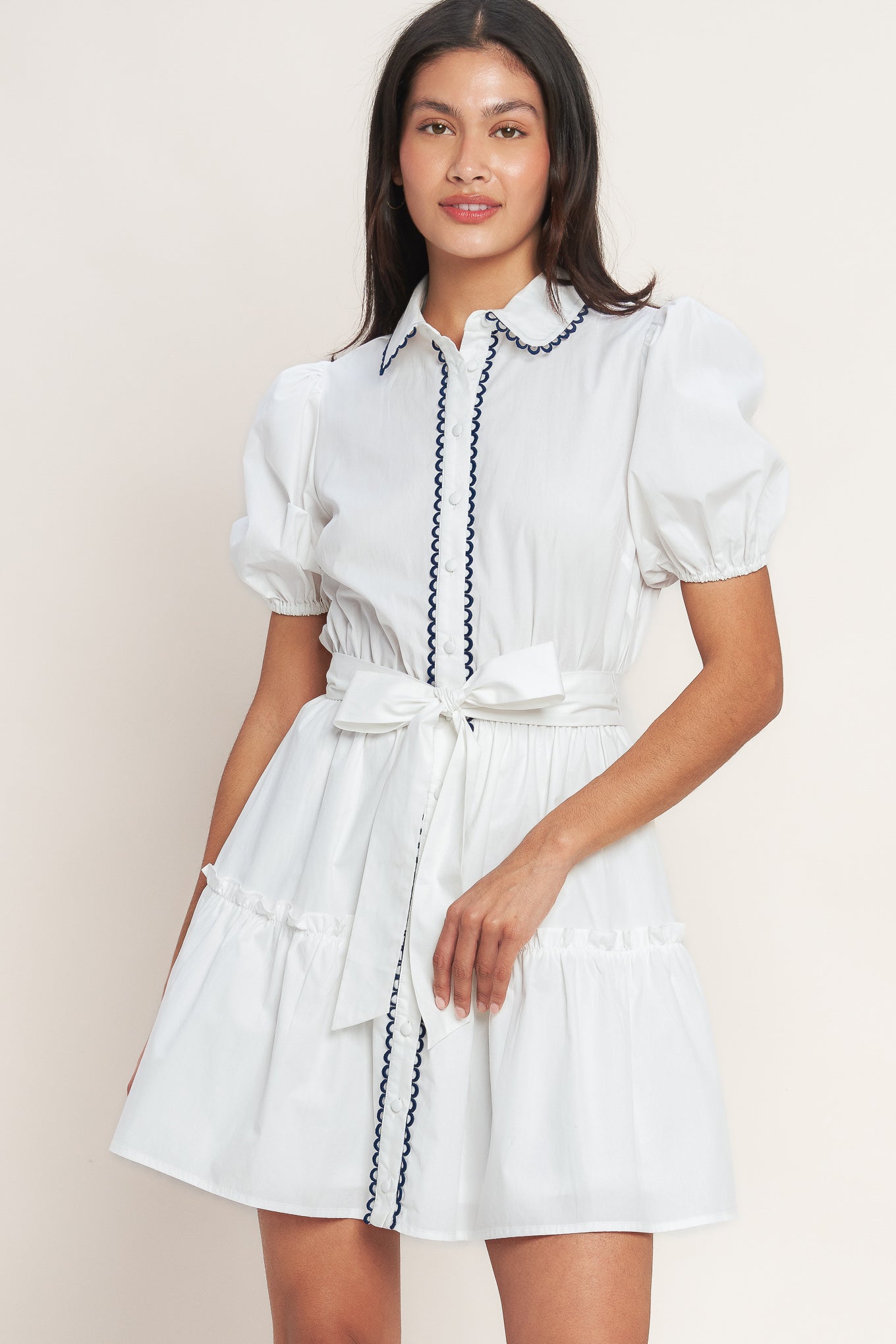 A LITTLE BIT LOVELY WHITE MINI DRESS