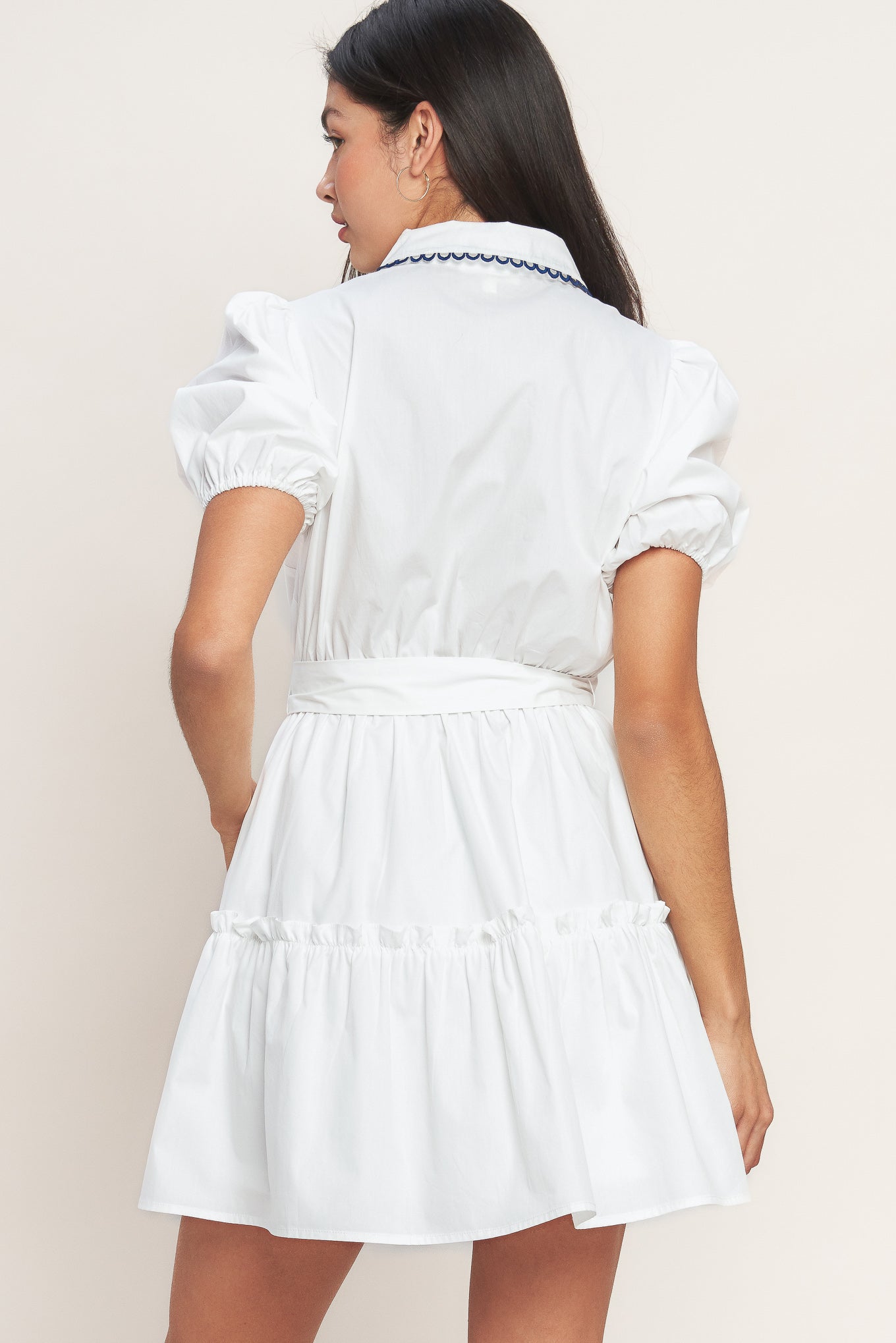 A LITTLE BIT LOVELY WHITE MINI DRESS