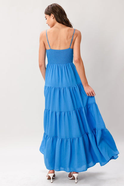 GOLDEN HOUR LACE BODICE MAXI DRESS