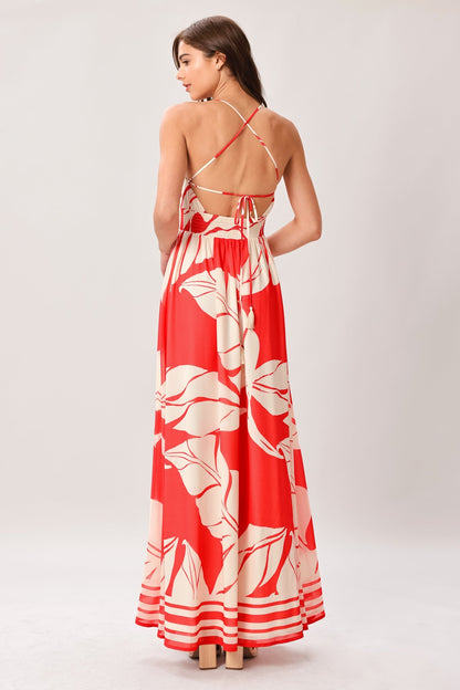 TROPIC BLOOMS RED MAXI DRESS FINAL