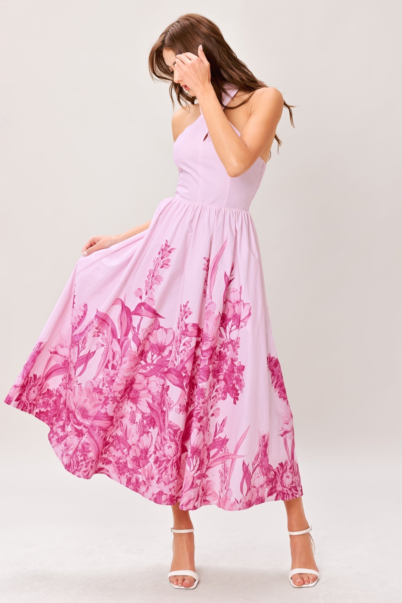 ROSELIGHT DREAM LIGHT PINK MIDI DRESS FINAL