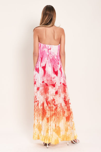 VACAY CRUSH PLEATED MAXI DRESS