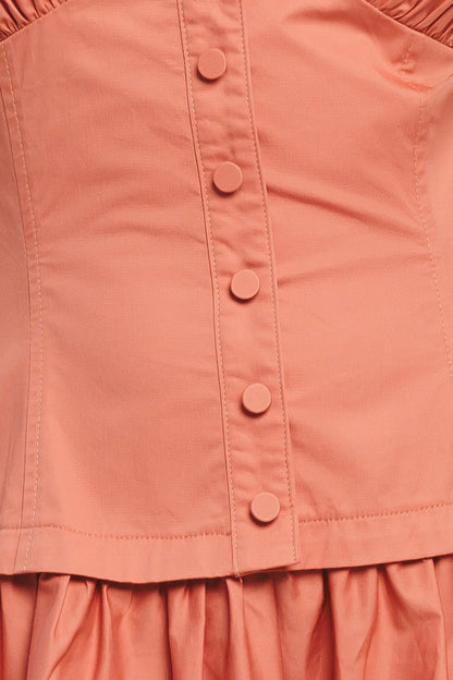 SUNSET MUSE PINK MIDI DRESS