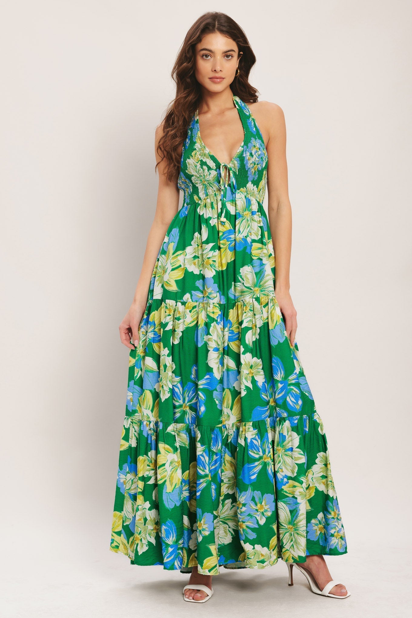 PALM SHORE BLOOM GREEN MAXI DRESS FINAL