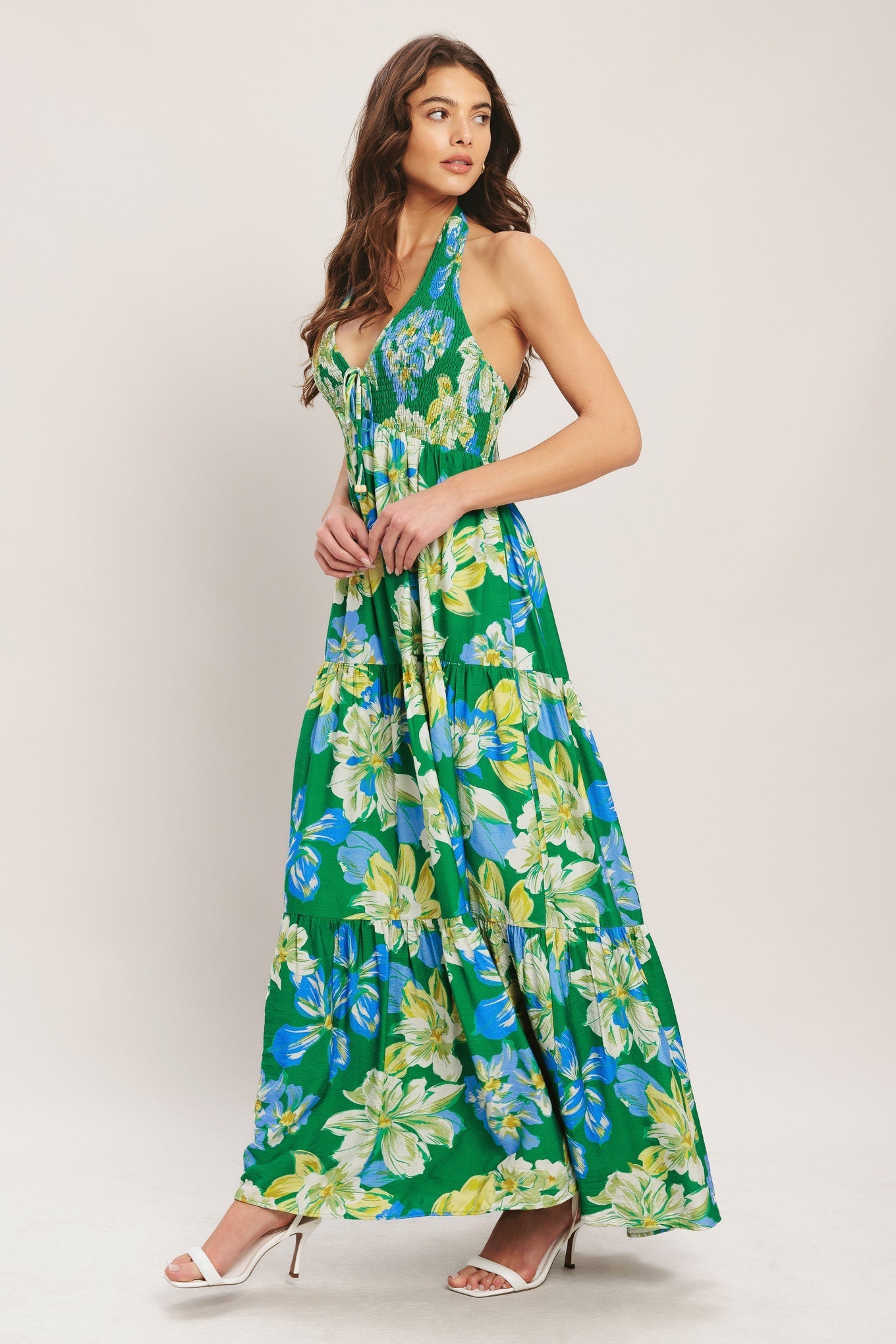 PALM SHORE BLOOM GREEN MAXI DRESS FINAL