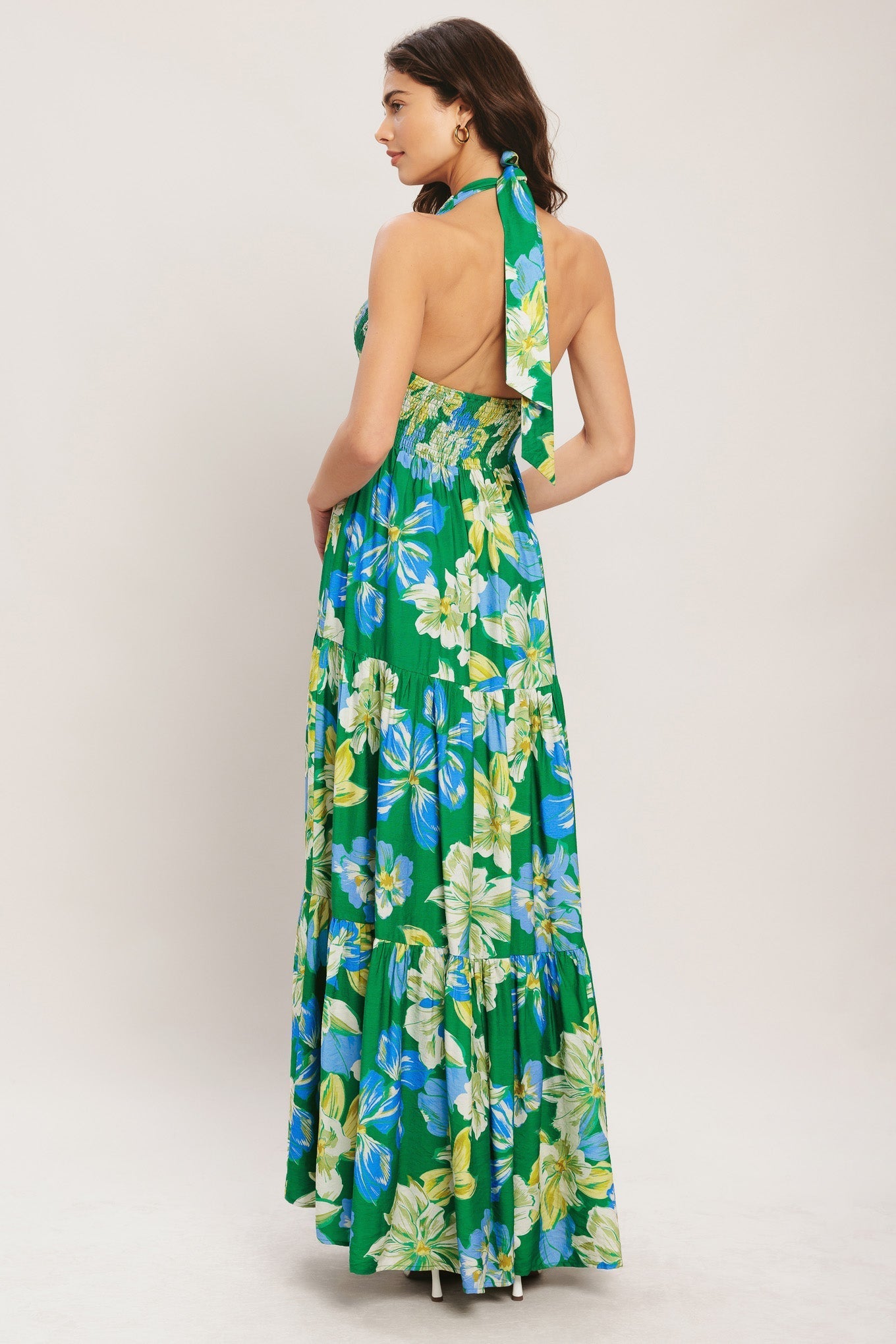 PALM SHORE BLOOM GREEN MAXI DRESS FINAL
