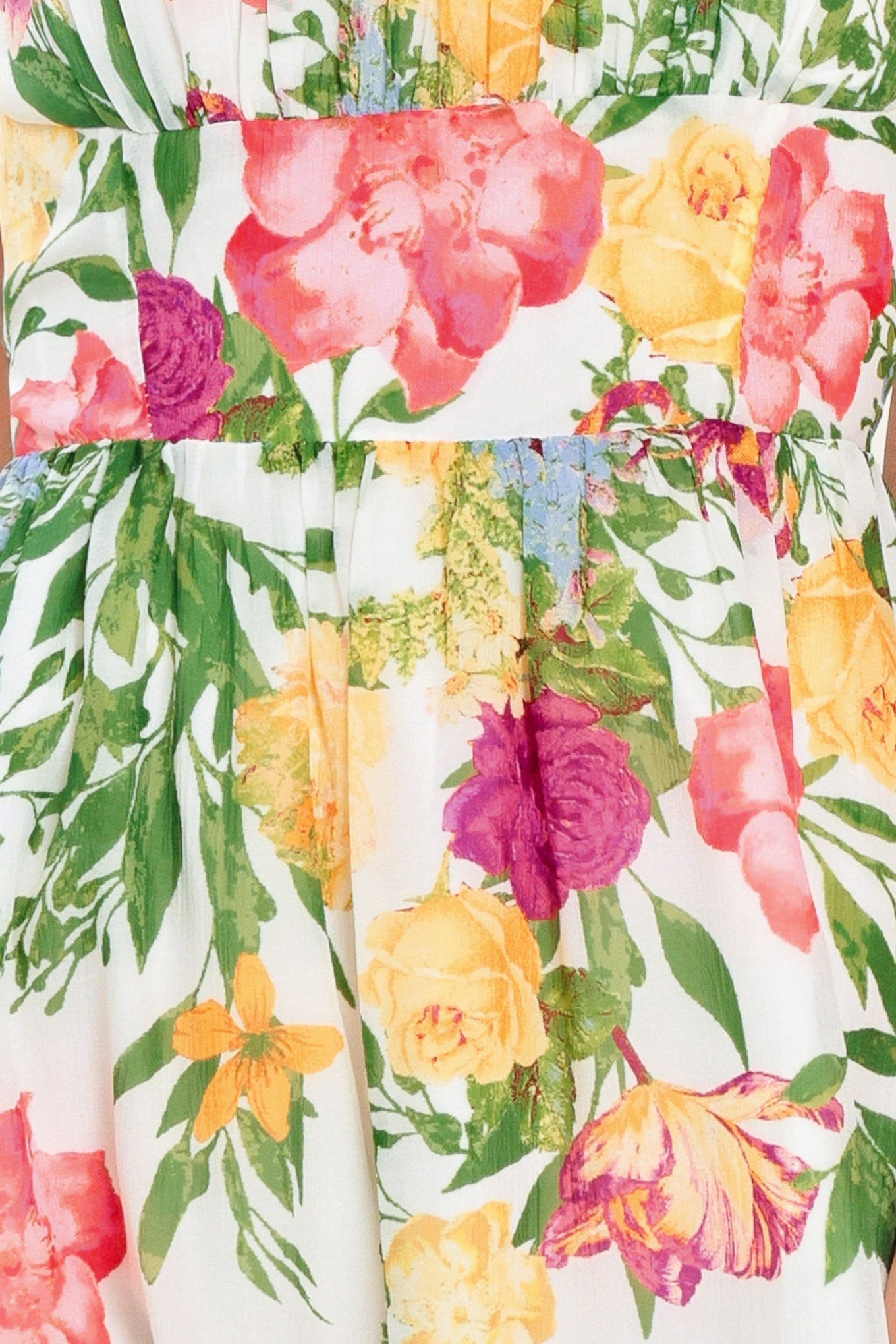 SHADOW SPRINGS A- FLORAL MIDI DRESS