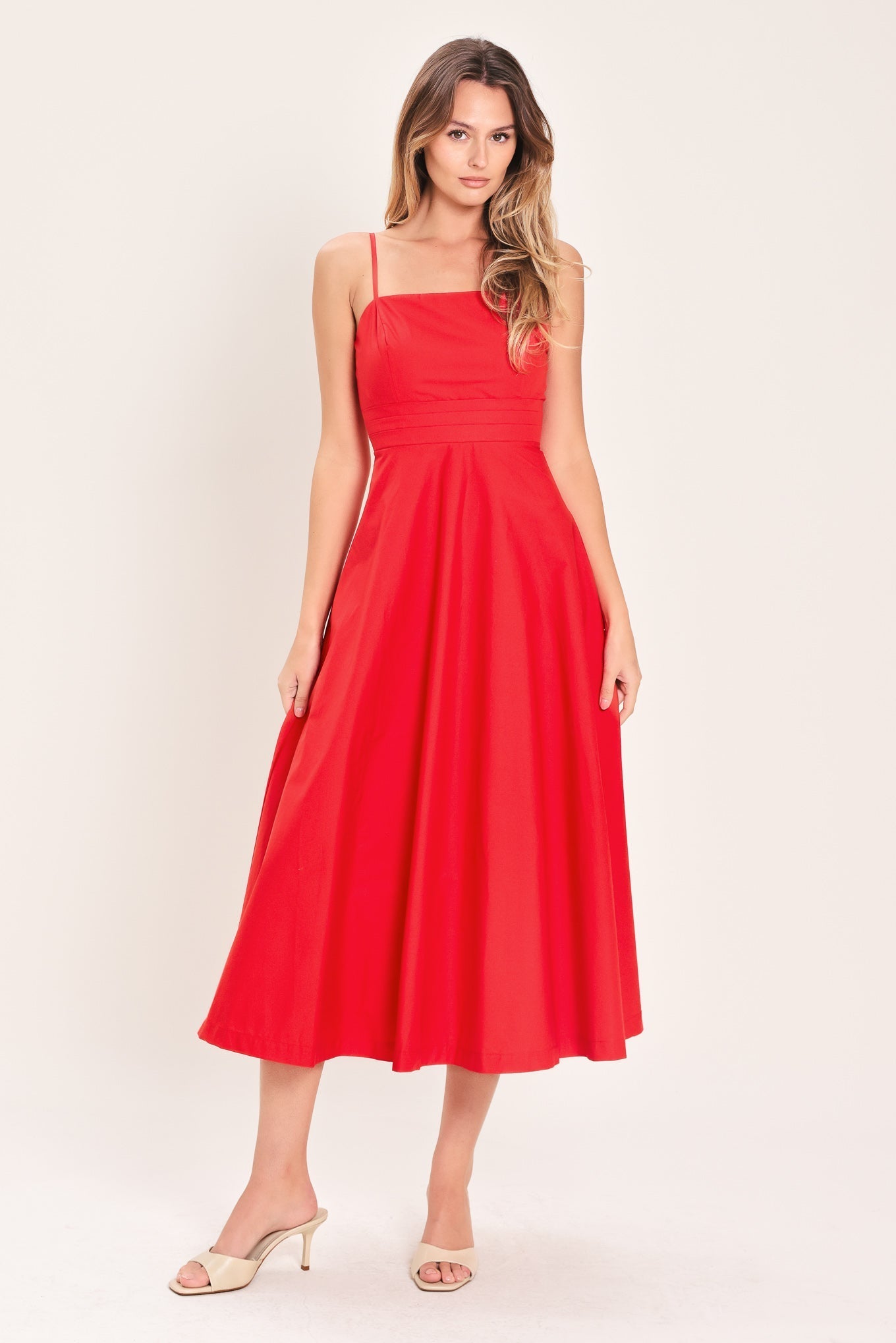 MODERN ROMANCE RED MIDI DRESS FINAL
