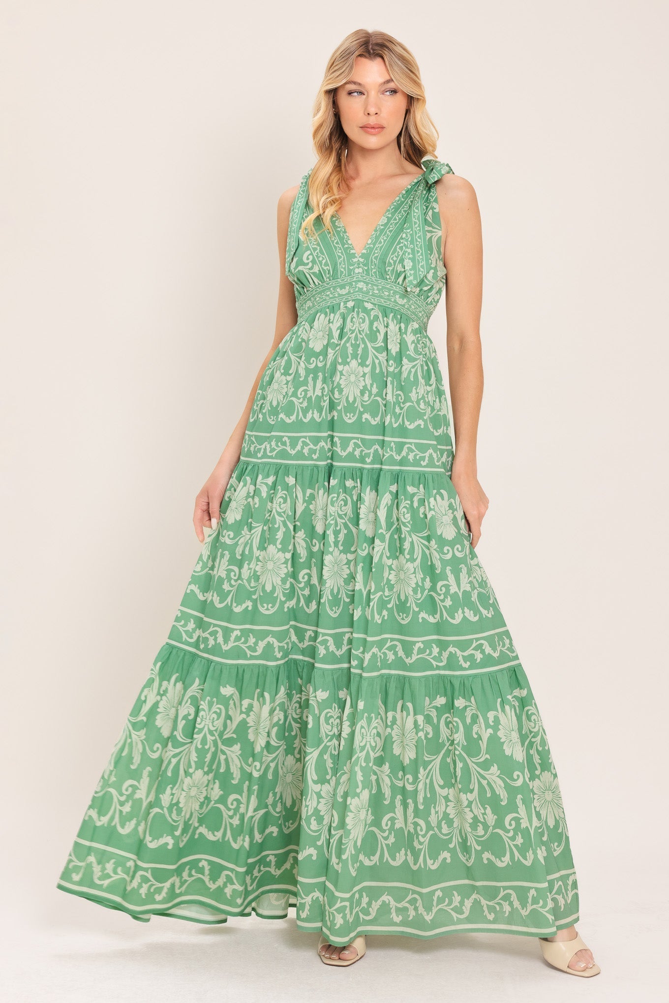 VERONA GARDEN SAGE GREEN MAXI DRESS