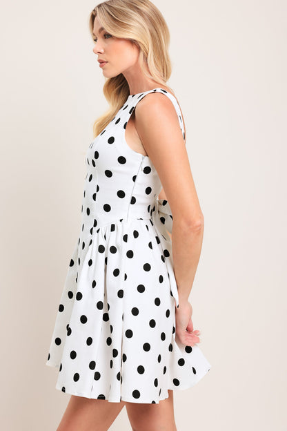 SPOTLIGHT LOVE POLKA DOT MINI DRESS