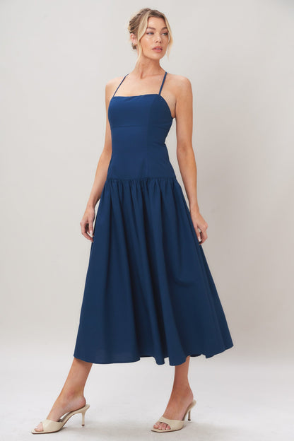 REFINED FLOW NAVY MIDI DRESS FINAL
