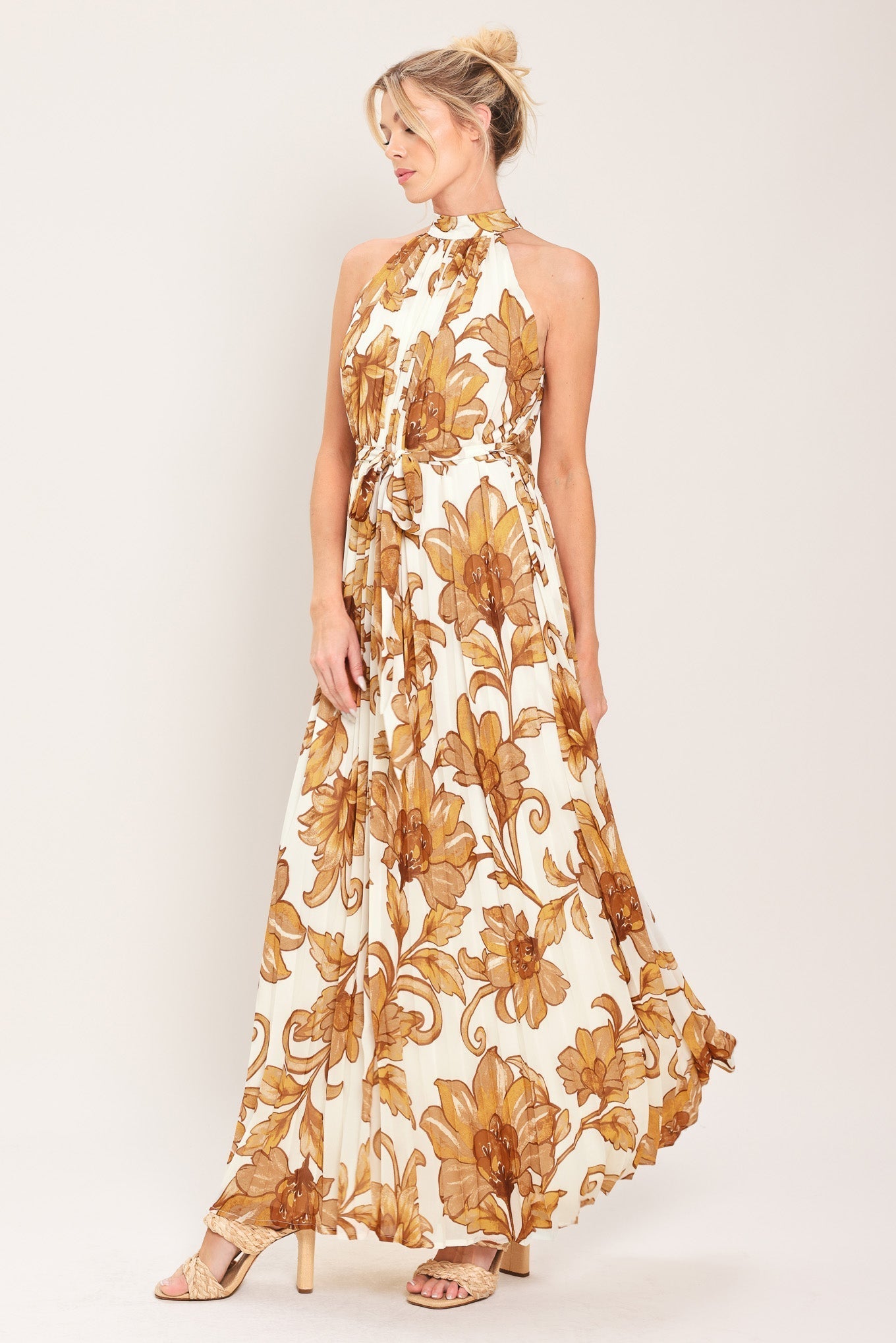 HONEY LUXE HALTER MAXI DRESS